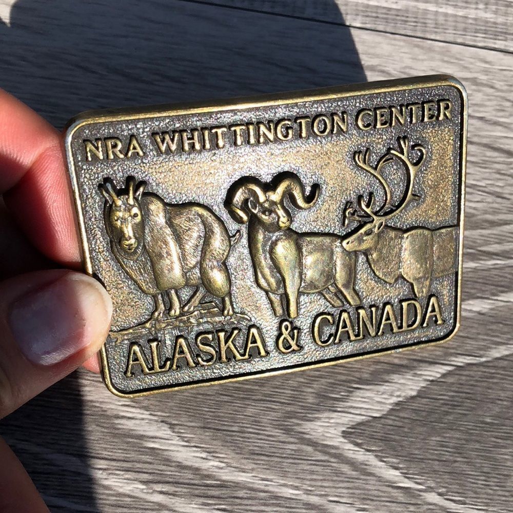 NRA belt buckle Alaska Canada